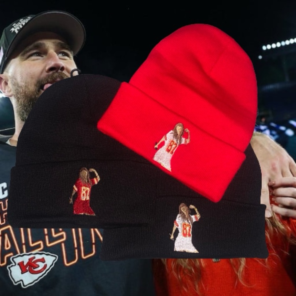 Taylor Swift boyfriends jersey beanie